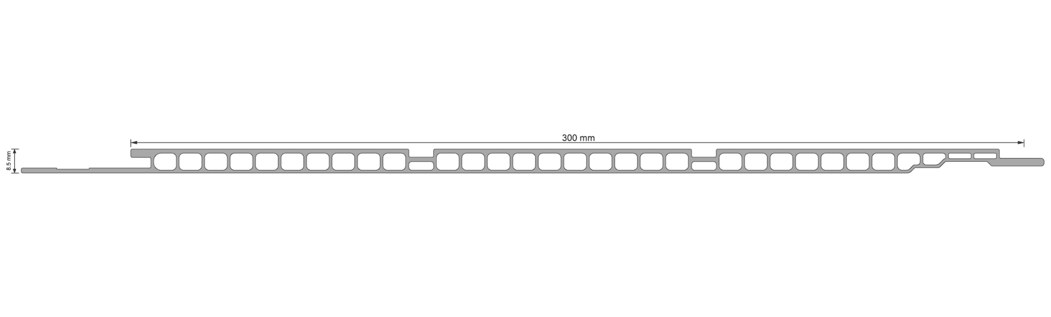 DEKKO PALISADE U JOINT 300MM