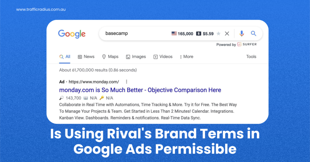 Is Using Rival's Brand Terms in Google Ads Permissible